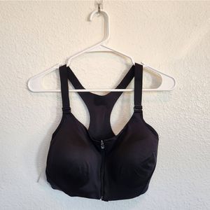 All in Motion Black Full Zip Sports Bra